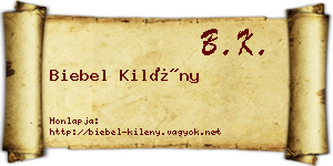 Biebel Kilény névjegykártya